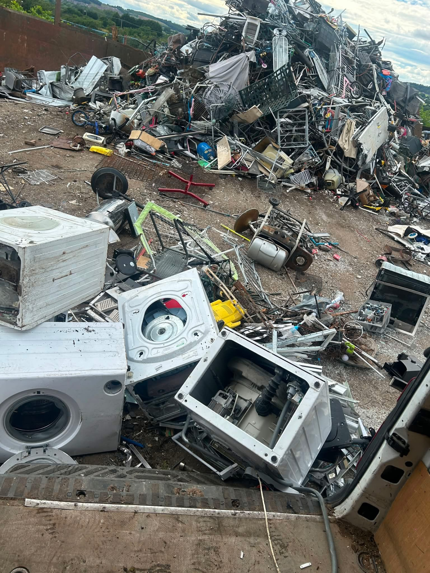 Scrap metal and old appliances collected for scrap removal in the West Midlands