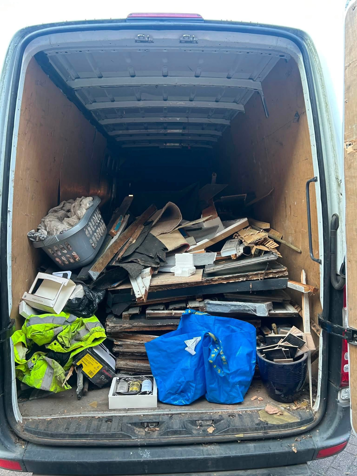 House clearance and rubbish removal job loaded from a property in Worcestershire